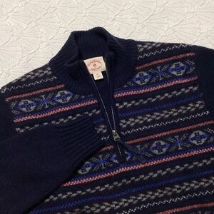 Brooks Brothers Fleece Wool Quarter Zip Sweater